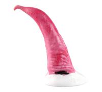 Peadxuno Forme de langue Gode, Gode Anal Dragon Fantastique avec Ventouse, Gode Langue en Silicone Liquide, Gode d'Équitation Jouets Sexuels pour Adultes pour Femmes Hommes et Couples (L)