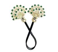 Peafowl Hair Bun Maker - Lazy Curler for Elegant Styling | Artistic Avian Design with Flexible Wire & Shimmering Fabric Finish for Office Wear, Evening Galas, Wedding Guest Hair and Fast Updos