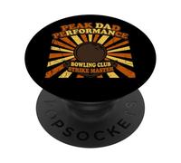 Peak Dad Performance Bowling Strike Master Rétro PopSockets PopGrip Adhésif
