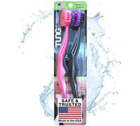 Peak Essentials Tung original Brosse à langue en plastique, grattoir et brosse à récurer, lot de 2