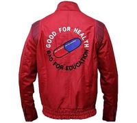 Peak Fashions Neo-Tokyo Shotaro Capsule Pill Jacket - Inspiré du streetwear rebelle futuriste, Rouge - Coton, XXL