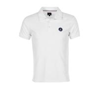 Peak Mountain CONGEAK/XJ Polo Manches Courte en éponge Homme, Blanc, FR : L (Taille Fabricant : L)