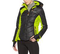 Peak Mountain Doudoune Acilorg pour Femme, Noir/Vert Citron, XL