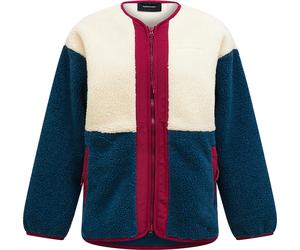 Peak Performance - Cardigan chaud - W Heavy Pile Oversized Cardigan Sand Fog Mountain lake pour Femme - Taille M - Bleu Bleu M