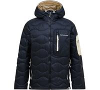 Peak Performance - Doudoune chaude de ski de randonnée - M Helium Utility Down Hood Black Sand Fog pour Homme - Taille L - Noir Noir L