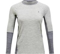 Peak Performance - Haut en laine de mérinos - W Magic Crew Baselayer Med Grey Melange pour Femme en Laine - Taille XS - Gris Gris XS