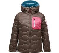 Peak Performance - Doudoune chaude et compactable en duvet - W Helium Utility Down Hood Terrain Tan Mountain Blush - Taille L - Marron Marron L