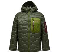 Peak Performance - Doudoune chaude et compactable en duvet - M Helium Utility Down Hood Pine Needle Mosswood pour Homme - Taille L - Kaki Kaki L