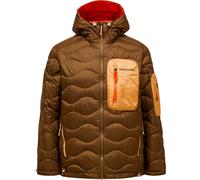 Peak Performance - Doudoune en duvet - M Helium Utility Down Hood Jacket Meadow Moss Sierra Sand pour Homme - Taille L - Marron Marron L