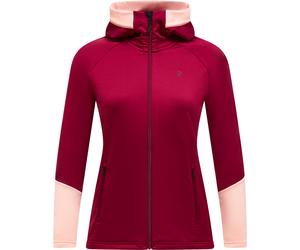 Peak Performance - Polaire à séchage rapide - W Rider Essentials Zip Hood Vertical Zenit pour Femme - Taille M - Bordeaux Bordeaux M