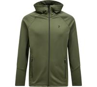 Peak Performance - Polaire technique et respirante - M Rider Essentials Zip Hood Pine Needle pour Homme - Taille S - Vert Vert S