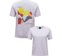 Peak Performance - T-shirt d'escalade léger en jersey polyester-coton - W Explore Graphic Tee Misty Lavender pour Femme en Coton - Taille M - Violet Violet M