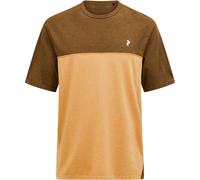 Peak Performance - T-shirt polyvalent - M Trail Wool Blend SS Meadow Moss Sierra pour Homme en Laine - Taille M - Marron Marron M