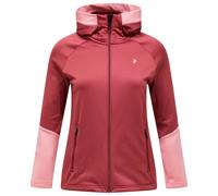 Veste polaire peak performance rider essentials hood rouge femme