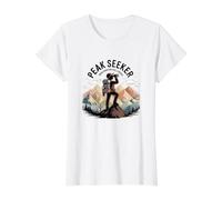 Peak Seeker Adventure Outdoor Mountain Explorer Randonnée T-Shirt Graphique avec Valeur