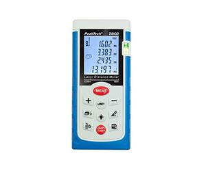 Peak Tech Haute Qualité Laser Distancemètre 0,05 M. 80 m - avec affichage LCD et niveau à bulle Lot de 1 éclairée, P 2802