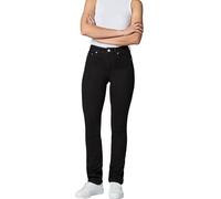 Peak Time Jean droit élastique pour femme taille moyenne avec coton bio (certifié GOTS) et polyester recyclé (RCS Blended Standard) Galaxa, Gamma Black, 33W / 30L