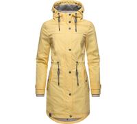 Peak Time Manteau fonctionnel jaune pastel / noir / blanc, Taille XXL