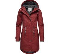Peak Time Manteau fonctionnel rouge carmin / noir / blanc, Taille 4XL