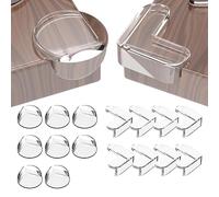 Peakally 16 pcs Protection Coin de Table pour Bébé, Protège Angle de Table Bebe avec Super Colle Améliorée, Kit Securite Bebe pour Maison, Bureau, Berceau, Table, Coins & Bords Molles,Sûr et inodore