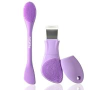 Peakalo Brosse à récurer en silicone pour le visage - Outil de retrait de masque - Spatule pour nettoyer en profondeur les points noirs - Élimination des résidus de maquillage - Exfoliant - Massage