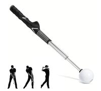 PEAKGEAR Entraîneur de swing de golf avec son de clic rythmique, aide à l'entraînement rétractable pour golfeurs droitiers, idéal pour la pratique en intérieur, l'entraînement de force et de tempo