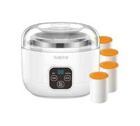 Peakjune Machine à Yaourt Maison,Yaourtière numérique,Yaourtière électrique,Machine à Yaourt à température réglable,contrôle Intelligent,avec 4 Tasses de Service,Yaourt Maison.