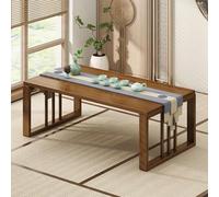 Peakjune Petite Table à Thé Pliable De Tatami,Table Basse en Bamboo Tatami,Table Basse Pliante Japonaise,Lisser Et Facile à Nettoyer,pour Salon,Bureau,Salle à Manger