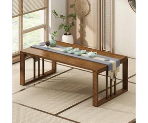 Peakjune Petite Table à Thé Pliable De Tatami,Table Basse en Bamboo Tatami,Table Basse Pliante Japonaise,Lisser Et Facile à Nettoyer,pour Salon,Bureau,Salle à Manger