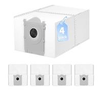 PeakLife 4 Sacs à Poussière pour Ecovacs DEEBOT T50 Gen3 Omni, X9 Pro Omni, X8 Pro Omni, T80 Omni, Accessoires pour Aspirateur Robot X8 Omni, T30C Pro Omni, Grande Capacité de 3 Litres