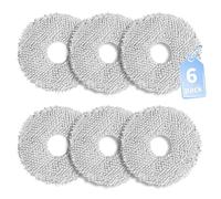 PeakLife 6 Chiffon de Nettoyage pour Dreame L10s Ultra Gen 2, X40/X50 Ultra Complete, L40 Ultra AE, L10s Pro Gen 2/3, MOVA E30/E40 Ultra, P50 Ultra, Xiaomi X20+, X10+, Serpillière du Aspirateur Robot