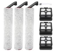 PeakLife 7 Pièces Kit d'accessoires pour Dreame H12 Pro, H12 Dual, Pièces de Rechange pour Aspirateur Eau et Poussière, 3 Brosses Rotatives + 3 Filtres + 1 Brosse de Nettoyage Lavable et Réutilisable