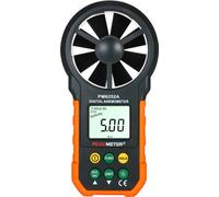 PEAKMETER Anémomètre portable Mesureur de vitesse du vent CFM Mesureur de vent Thermomètre de débit d'air avec rétroéclairage LCD pour la collecte de données météorologiques en extérieur Voile Surf Pê