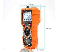 PEAKMETER PM18C True RMS Multimètre numérique multifonctionnel mesurant la tension AC DC, la résistance du courant, la capacité, la fréquence, la température hFE NCV, testeur de