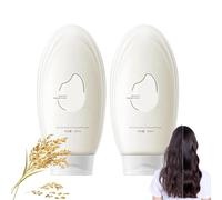 PEAKSEE Crème Capillaire à l'essence fermentée de Riz, crème Capillaire hydratante et lissante, Masque Capillaire à l'eau de Riz revitalisant en Profondeur, adaptée aux Cheveux crépus et abîmés