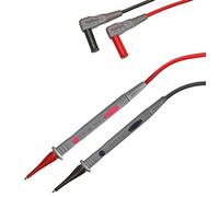 PeakTech 1 paire de cordons de mesure flexibles pour multimètres 120 cm, cordons de test 4mm, 1000 V AC/DC, 10A, CAT III/IV, 1 pièce, TKS-2, gris