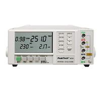PeakTech 2510 Analyseur de puissance, wattmètre, ampèremètre Analyseur de puissance monophasé jusqu'à 1000 kW, affichage jusqu'à 10000 kWh avec RS-232