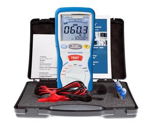 PeakTech 2695 - Testeur d'Isolation Électrique, Voltmètre, Testeur de Continuité, Circuits et Fusibles, Fonctions Min/Max et Data-Hold, TÜV/GS - 125V, 250V, 500V, 1000V