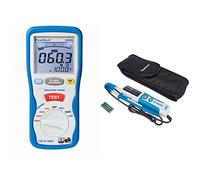 PeakTech 2695 - Testeur d'Isolation Électrique, Voltmètre, Testeur de Continuité, Circuits et Fusibles & Testeur de Tension AC/DC 2 Pôles, Affichage LED, Résistant à la Poussière et aux Éclaboussures