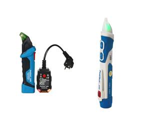 PeakTech 3432 Détecteur de fusibles/circuit électrique avec testeur de prise 230 V & 1032 Testeur de tension AC sans contact avec lampe de signal LED et vibration, plage