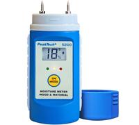 PeakTech 5200 Humidimètre pour bois de chauffage [garantie de 3 ans] Humidimètre pour briquettes de bois - Humidimètre pour bois de construction et bois de chauffage