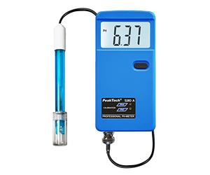 PeakTech 5310 A pH-mètre/PH-mètre avec sonde à électrode BNC interchangeable, adapté aux piscines, aquariums et laboratoires, P 5310 A, bleu