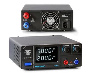 PeakTech 6165 - Bloc d'alimentation de Laboratoire CC 1-30 V/0-20 A @ 600 W - Affichage du Segment LED - Bloc d'alimentation Haute Puissance avec Tension de Sortie réglable - Alimentation de