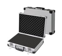 PeakTech 7265 - Mallette Universelle pour Instruments de Mesure, Mallette Robuste en Aluminium, Compartiment à Outils, Cube en Mousse, Rembourrage en Mousse, XL - 390 x 280 x 100 mm