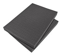 PeakTech 7310 S Lot de 2 inserts en mousse quadrillée pour valise, mallette à outils, mallette en aluminium, 440 x 315 x 30 mm