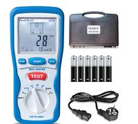 PeakTech P 2710 - Testeur FI Numérique avec Grand Écran LCD, Disjoncteur Différentiel RCD, Boîtier Double Isolation, pour Réseau 230V/50Hz - CAT III 600 V