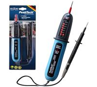 PeakTech P1094 - Testeur de tension numérique à 2 pôles AC/DC de 12V à 400V - Testeur de courant de haute qualité avec affichage LED et signal d'avertissement sonore