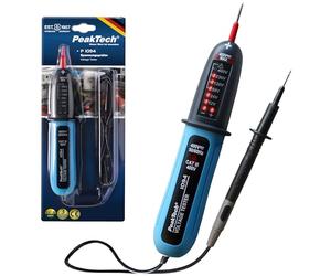 PeakTech P1094 - Testeur de tension numérique à 2 pôles AC/DC de 12V à 400V - Testeur de courant de haute qualité avec affichage LED et signal d'avertissement sonore