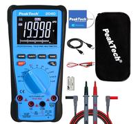 PeakTech P2040 - True MRS Digital Multimeter with 20.000 Counts - Ampèremètre 1000V / 20A - Appareil de mesure avec écran LCD et port USB - Multimètre numérique professionnel - CAT III 1000 V