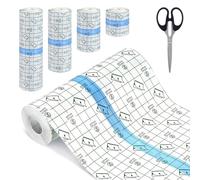 PEAKTOP 4 Rouleaux Pansement Waterproof, Transparent Pansement Tatouage | Les Pansements Invisibles 5/10/15/20cm X 2m, Imperméable Soin Après Tatouage, Baignade, Sport